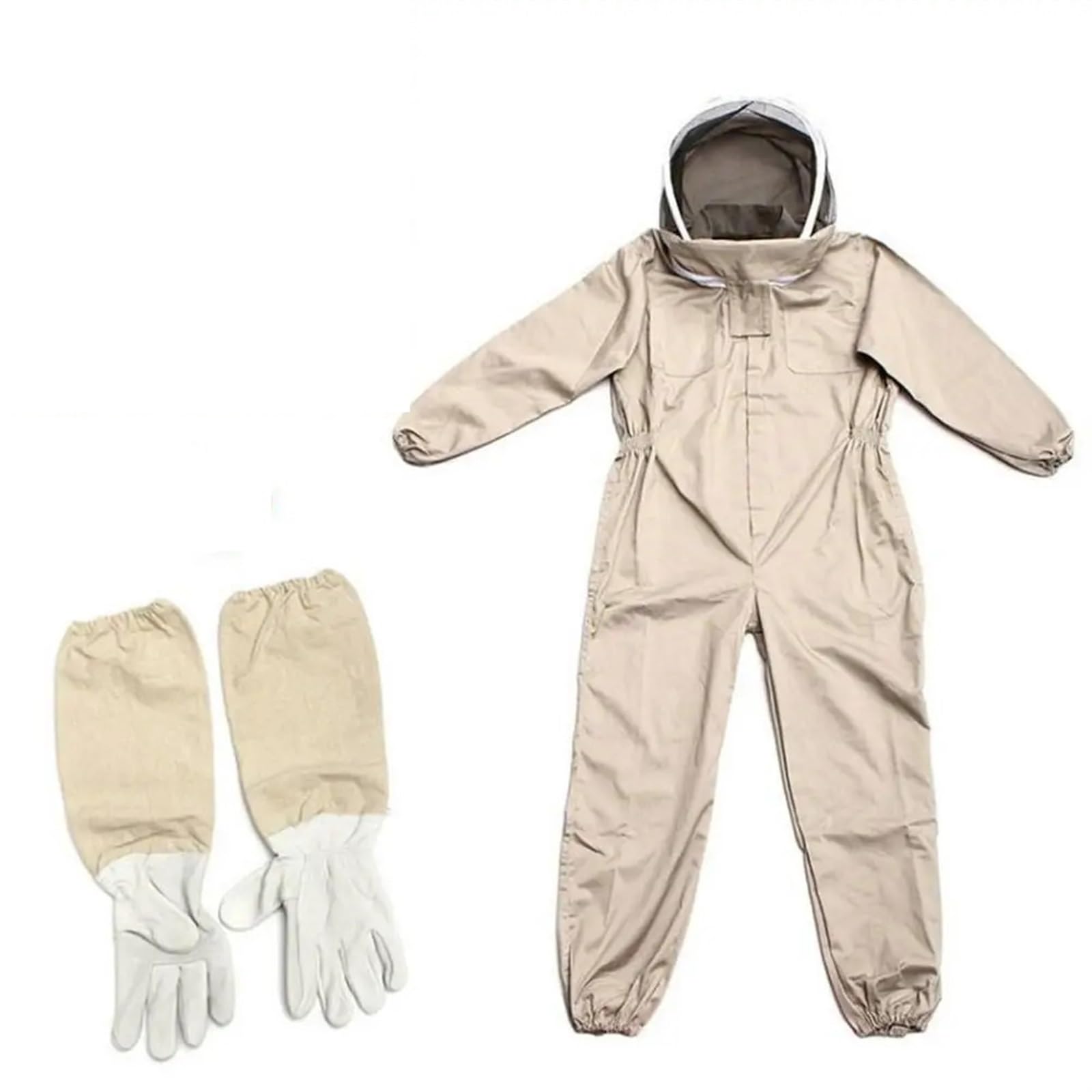 Tuta Intera for Apicoltura ventilata Professionale for Apicoltura con Guanti in Pelle Abbigliamento Protettivo Attrezzatura di Sicurezza agricola(XXL)