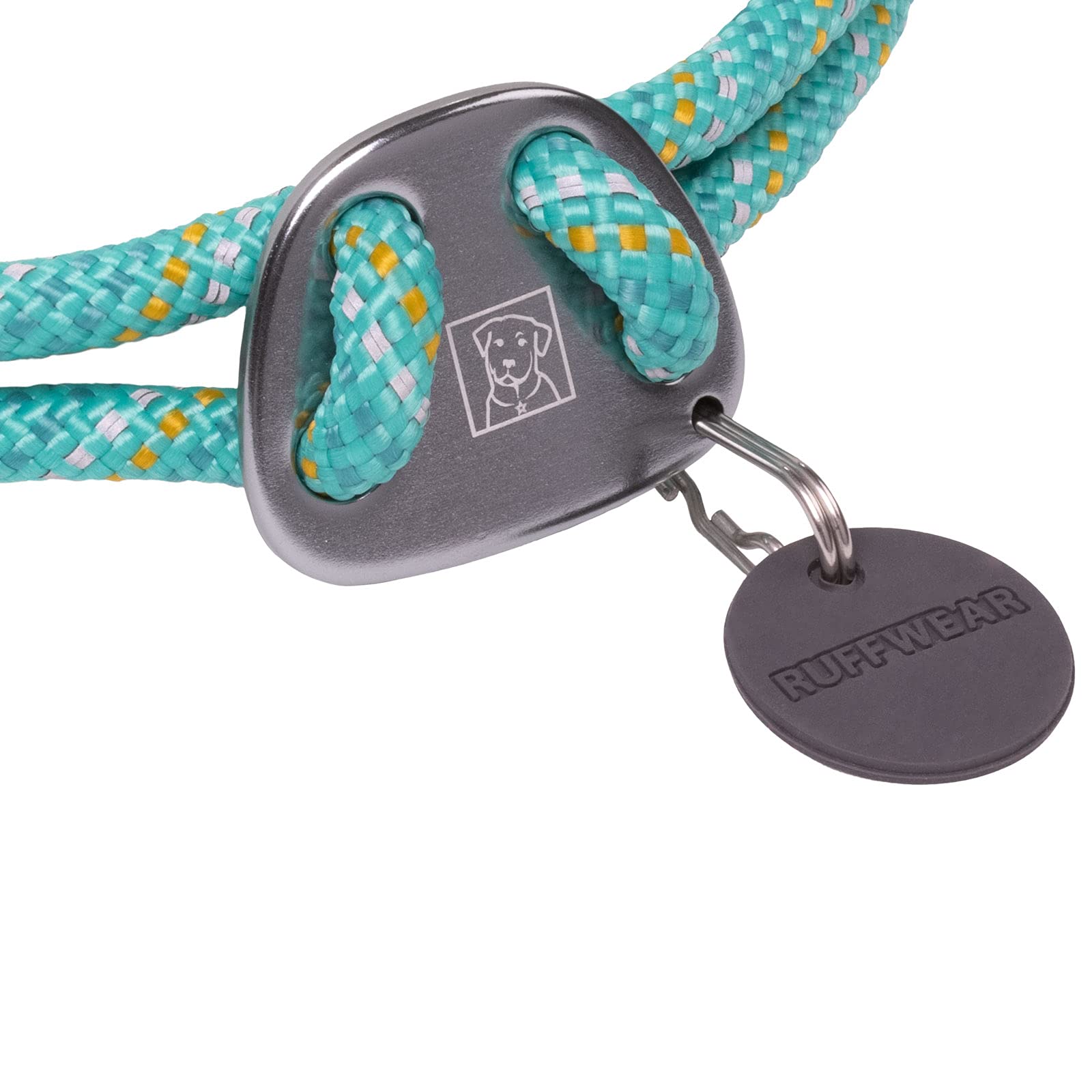 RUFFWEAR Knot-a-Collar, reflektierendes und verstellbares Hundehalsband mit Seil, 20"-26", Aurora Teal