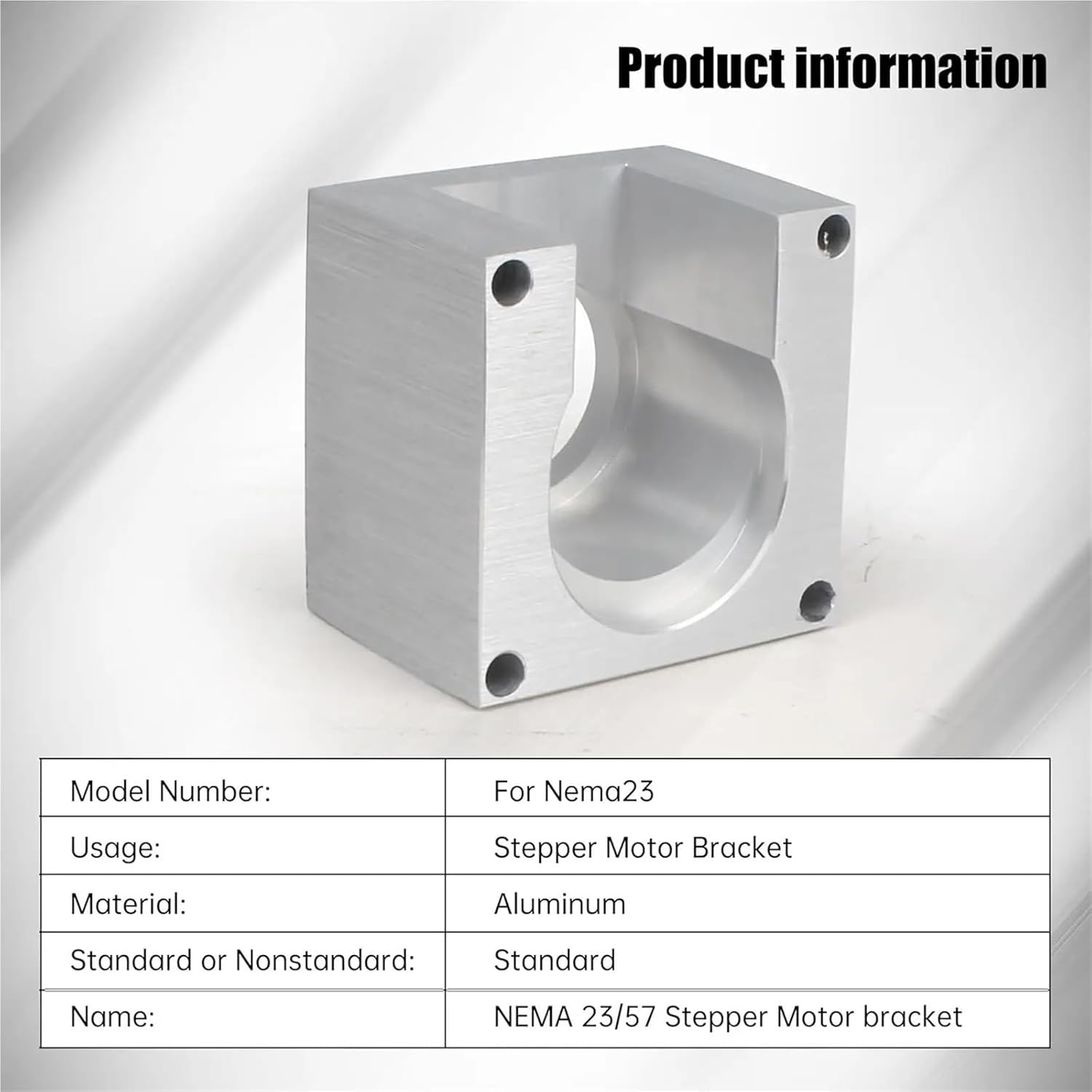 1pcs Aluminum Nema23 Stepper Motor Mounting Bracket Mount Base Support Plate Holder Clamp CNC Accessories