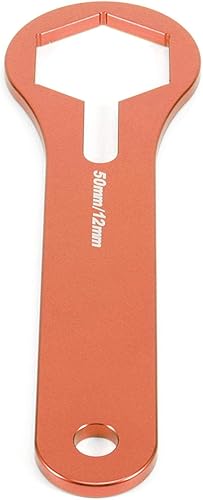 Miniatura 7 de Llave de horquilla, 0.197 in Motor Amortiguador Suspensión Horquilla Llave Herramienta Ajuste para 125 15 25 35 45 55 sx xcwp (naranja)
