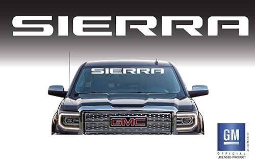 Miniatura 2 de Calcomanía blanca para parabrisas GMC Sierra 2015-2025 con licencia GM
