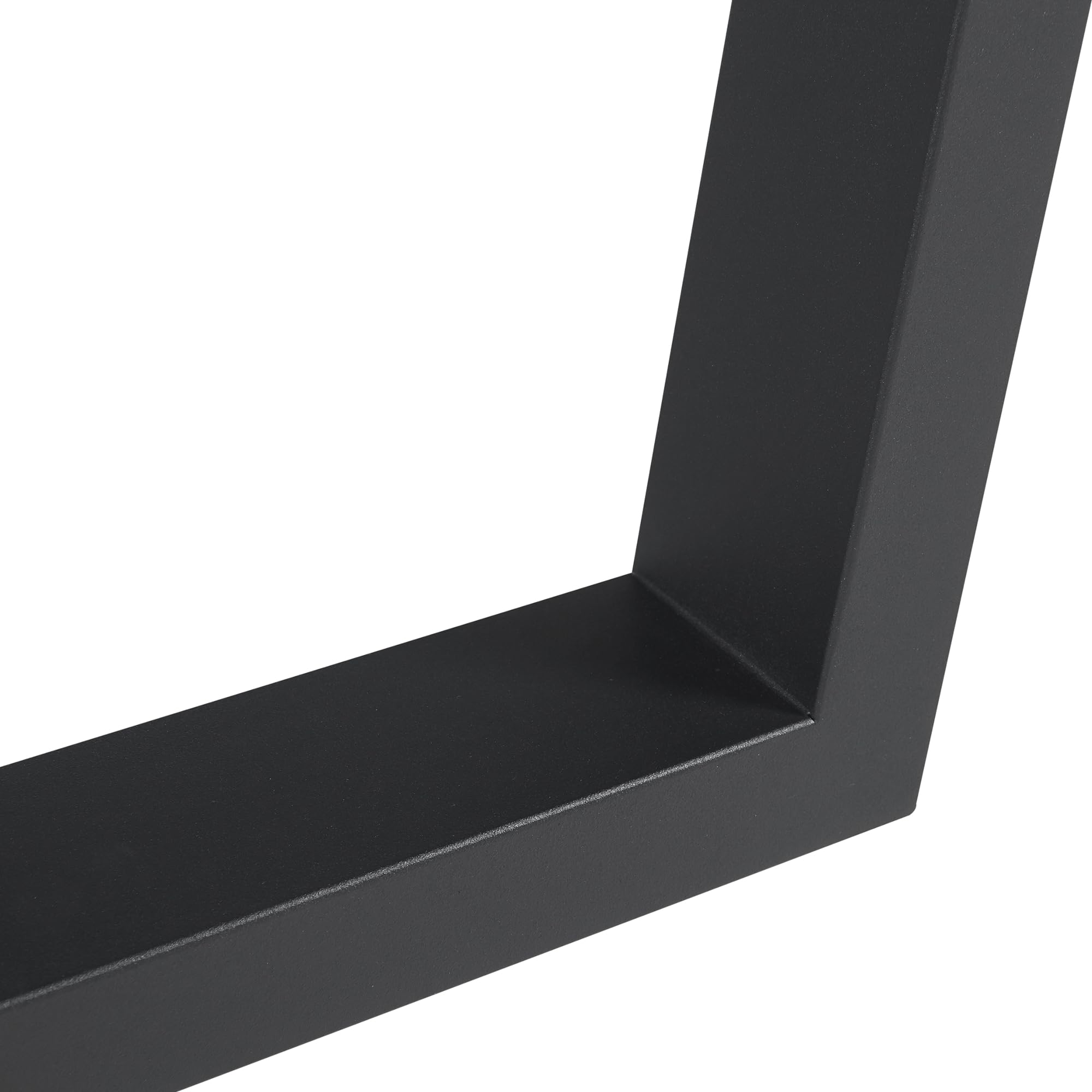 [en.casa] Set di 2 Gambe per Mobili 'Fai da te' Gambe Trapezoidali in Acciaio - Altezza 72 cm - per Tavoli Scrivanie - Nero