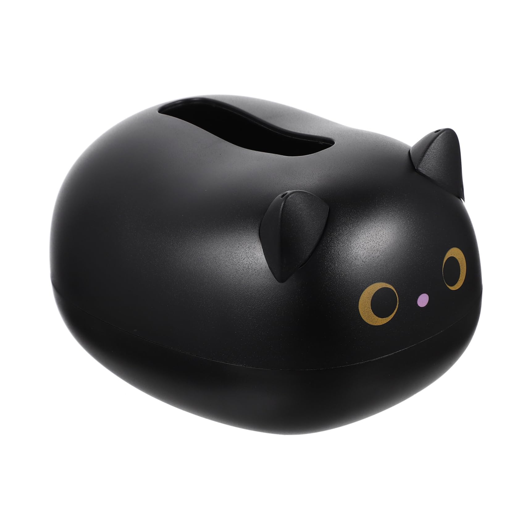 Porte-mouchoirs Décoratif Chat Noir en Résine, Étui à Mouchoirs Résistant à l'usure, Accessoire Maison Pratique pour Salle de Bain et Bureau, Boîte à Mouchoirs pour Décoration