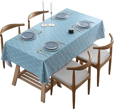Amazon テーブルクロス 北欧風 レトロ調 Pvc混 生地 長方形 洗える 幾何学 シンプル モダン おしゃれ かわいい 可愛い ポップ ナチュラル 布 Pvc 90 140cm 北欧 おしゃれ柄 ライトブルー シンプル カフェ 春 新生活応援 テーブルカバー テーブルクロス オンライン通販