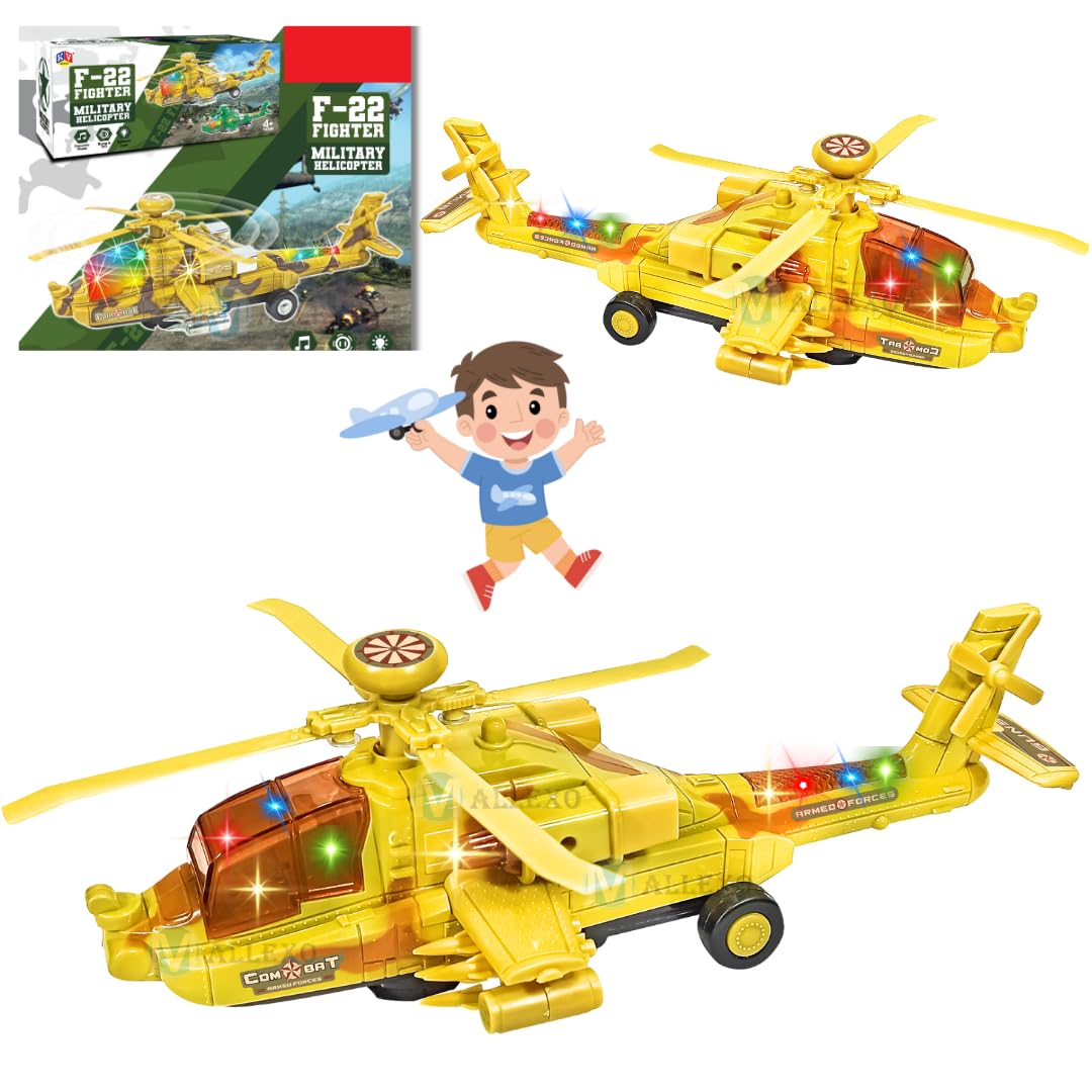 Mallexo Big Size Helicopter Toy Set 1pcs Army Plane Sound