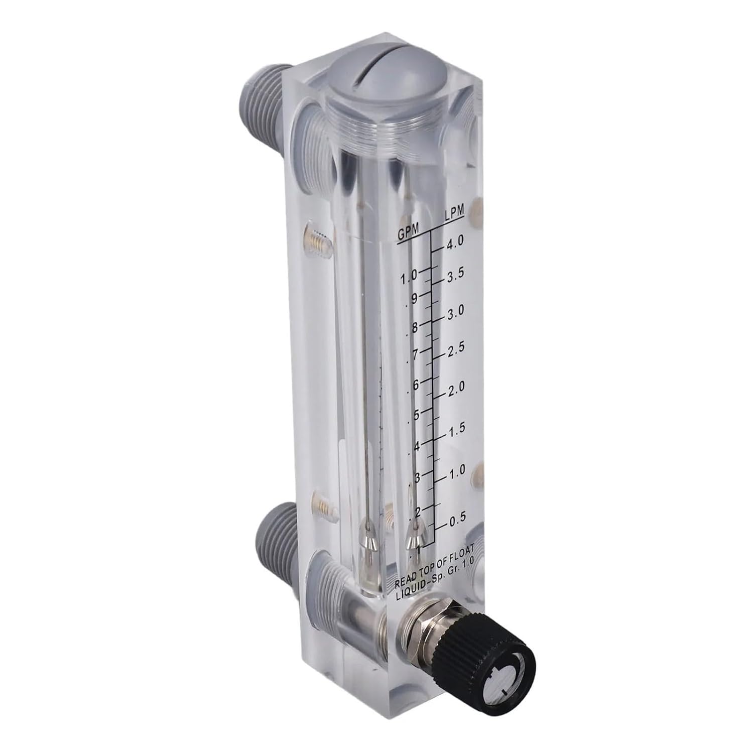 0.1-1GPM Liquid Flowmeter Clear Acrylic Panel for Liquid Medium Measurement and Control Regulation 0.1-1GPM Panel Type Flowmeter