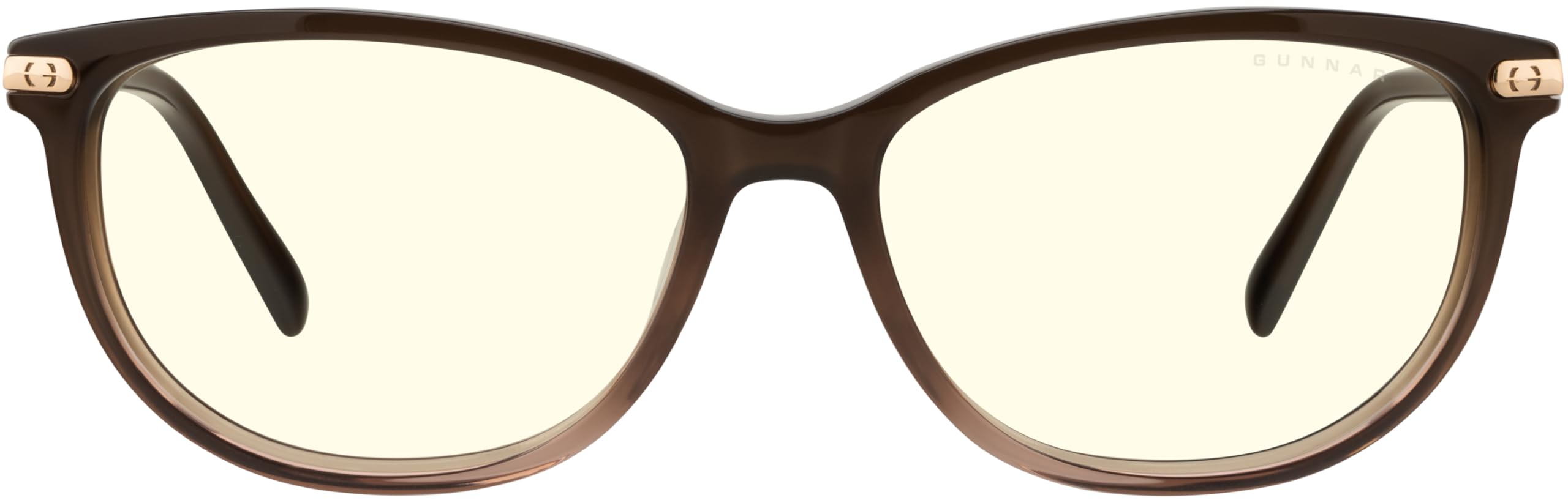 GUNNAR Womens Computer Glasses - Ingrid Cocoa Fade Crysta Clear Lens - Blue Light Blocking Anti Glare