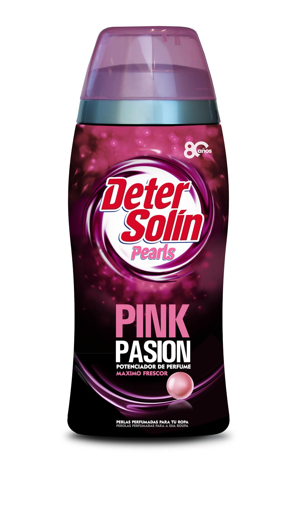 Detersolin Perlas Suavizante para la Ropa 96 Lavados (Pack 6 x 275 gr), Perfume Pink Passion