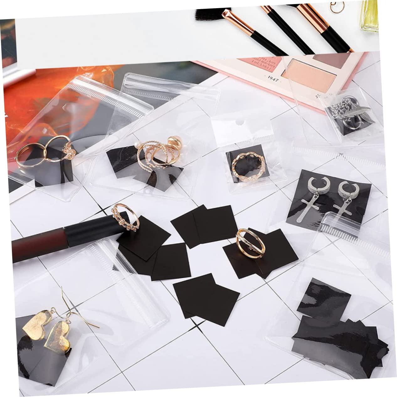 Borsette Per Gioielli A Cuore 50 Pezzi - Sacchetti Trasparenti Con Cerniera - Foto 6