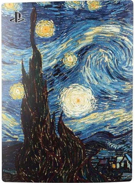 Skinit Decal Gaming Skin Compatible with PS5 Bundle - Officially Licensed Van Gogh - The Starry Night by Van Gogh Design