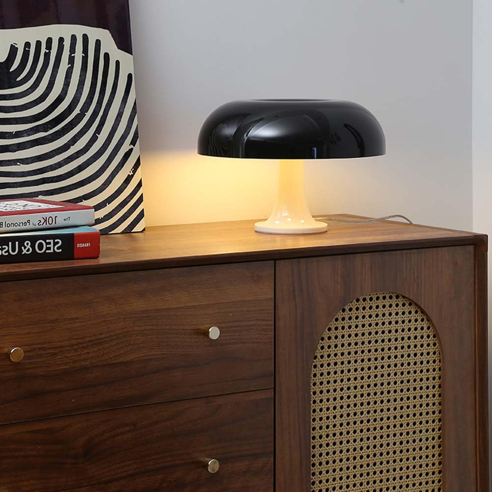 AoLa Pilz Tischlampe LED Mushroom Lampe Tischleuchte mit Kabel 3000K/4000K/6000K Pilz Lampe Nachttischlampe Moderne Acryl Lampeschirm Deko Nachtlicht für Wohnzimmer Schlafzimmer,Weiß