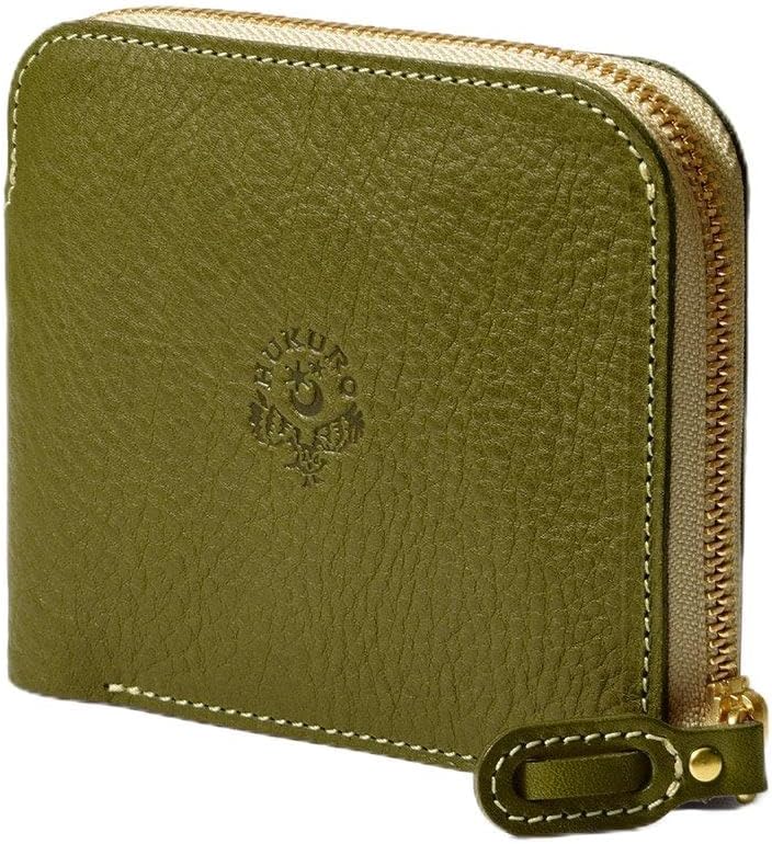 現行 イルビゾンテ 二つ折り 財布 コンパクト ブグリーン シボ