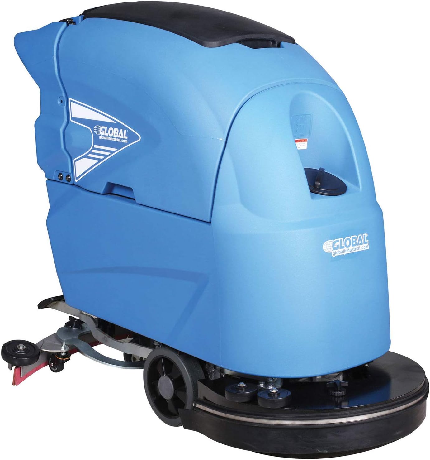 Global Industrial Commercial & Industrial Auto Walk-Behind Floor Scrubber, 20" Cleaning Path, Battery Powered, 15 Gallon Solution Tank, 17 Gallon Recovery Tank