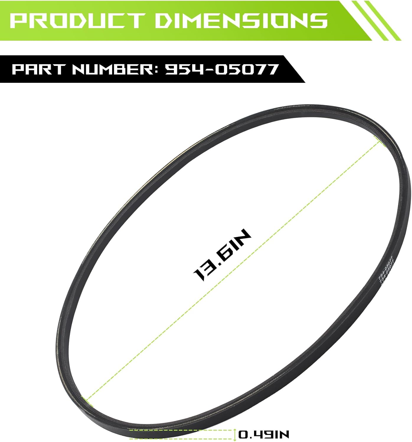 954-05077 V-Belt 4L x 44.6" Compatible with CUB Cadet ST100, ST200 Trimmer Base,Used to Replace Part Numbers for CUB Cadet Belts 754-05077, Trimmer Base V-Belt