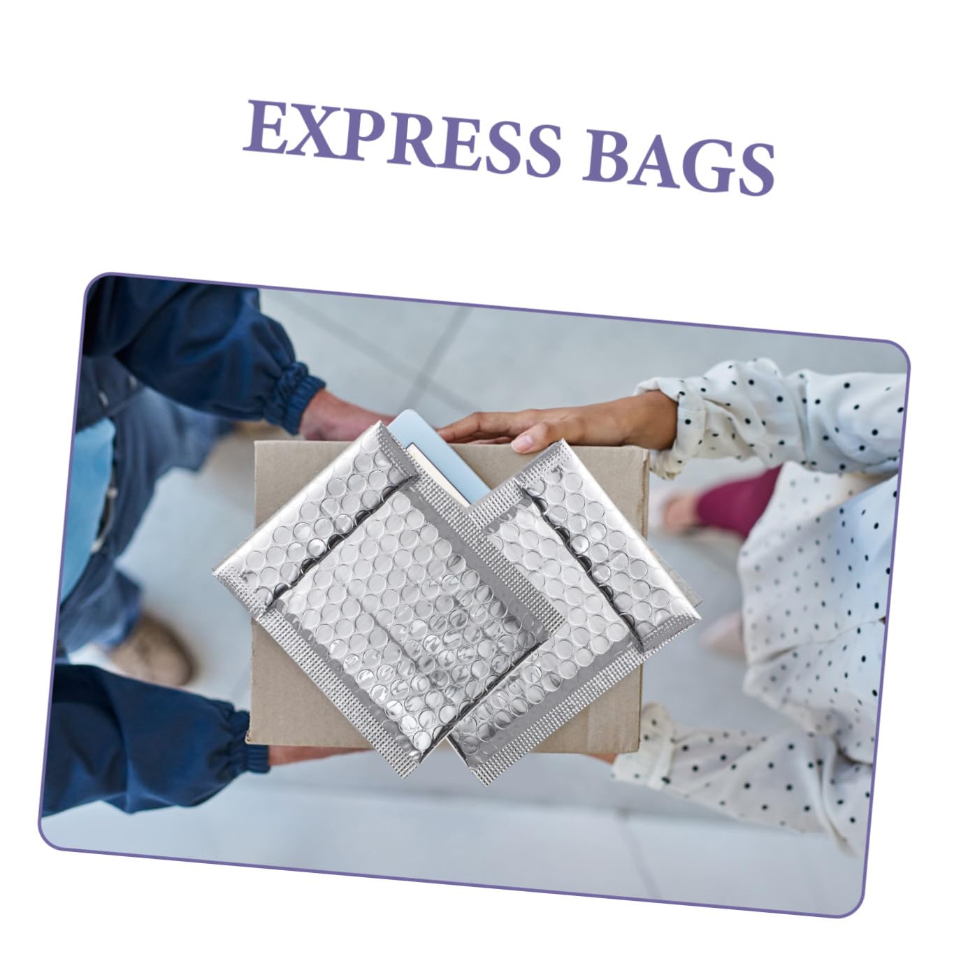 Uonlytech 100 pièces Enveloppes à Bulles Auto Adhésives Argentées Sacs Dexpédition Rembourrés pour Colis Protection pour Textiles et Articles
