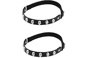 2Pcs Adjustable Faux Leather Skull Leg Garters for Women's Costume Play