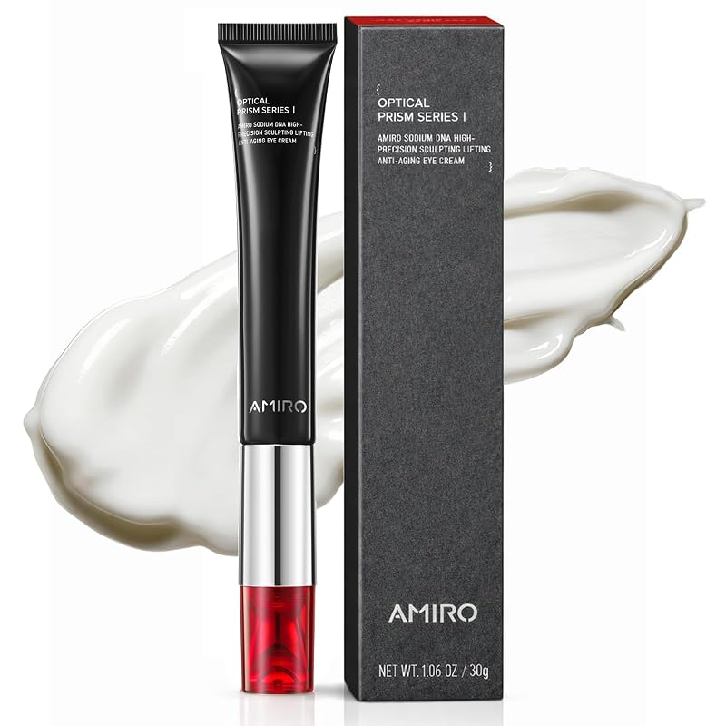 Creme para a região dos olhos AMIRO com aplicador de microcorrente e luz vermelha integrada