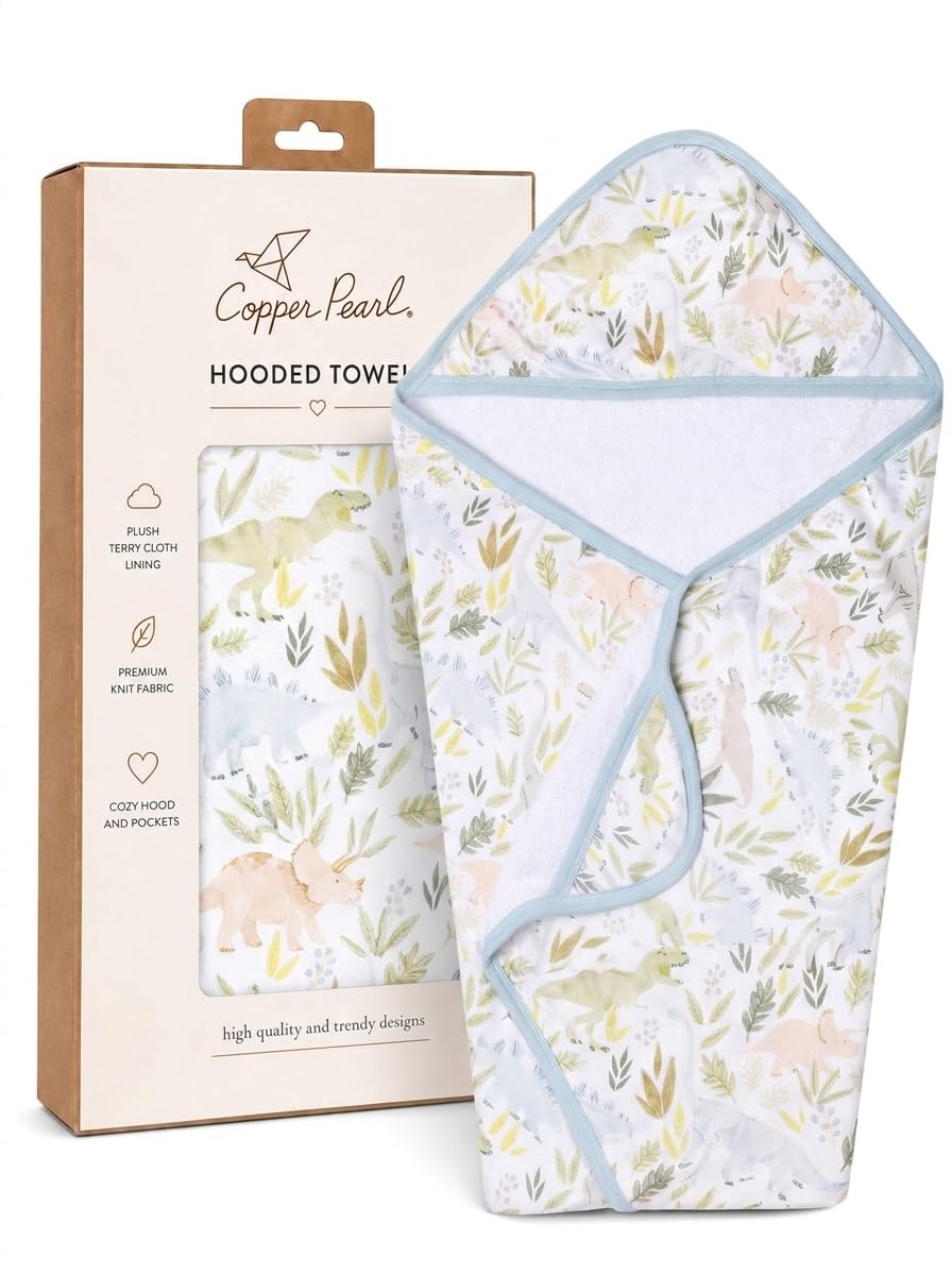 Premium Knit Hooded Bath Towel Rex by Copper Pearl