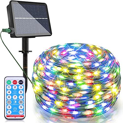Sunboia Luci a corda LED, luci a tubo solari, 7 m, 50 LED, luci fata decorative impermeabili per esterni, giardino, patio, feste, cortile, casa, matrimonio, festival, Natale (Blu