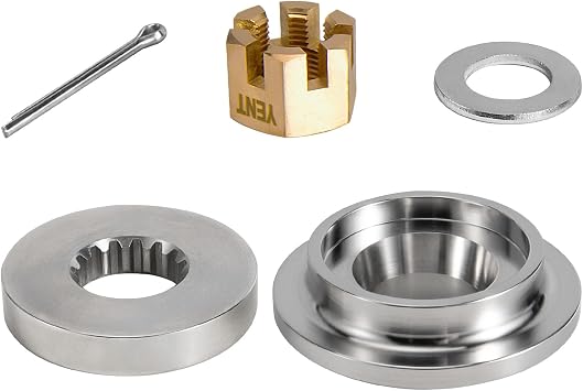 OEM Boat Propeller Installation Kits Compatible with Suzuki Outboard Engines 50-140HP,15 Spline Tooth,Thrust Washer/Spacer/Washer/Nut/Cotter Pin Included