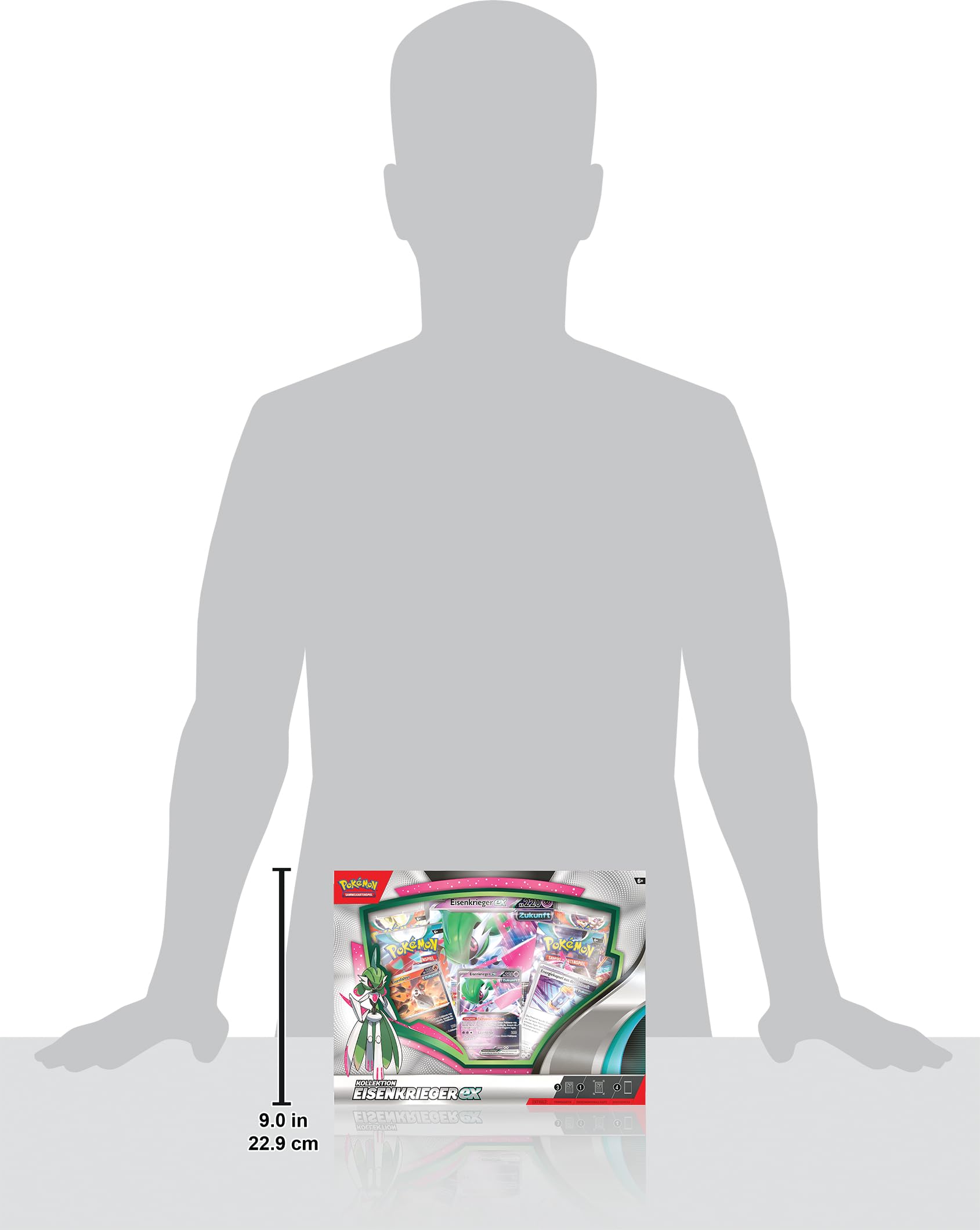 Pokémon-Sammelkartenspiel: Kollektion Eisenkrieger-ex (1 holografische Promokarte, 1 überdimensionale holografische Karte & 4 Boosterpacks)