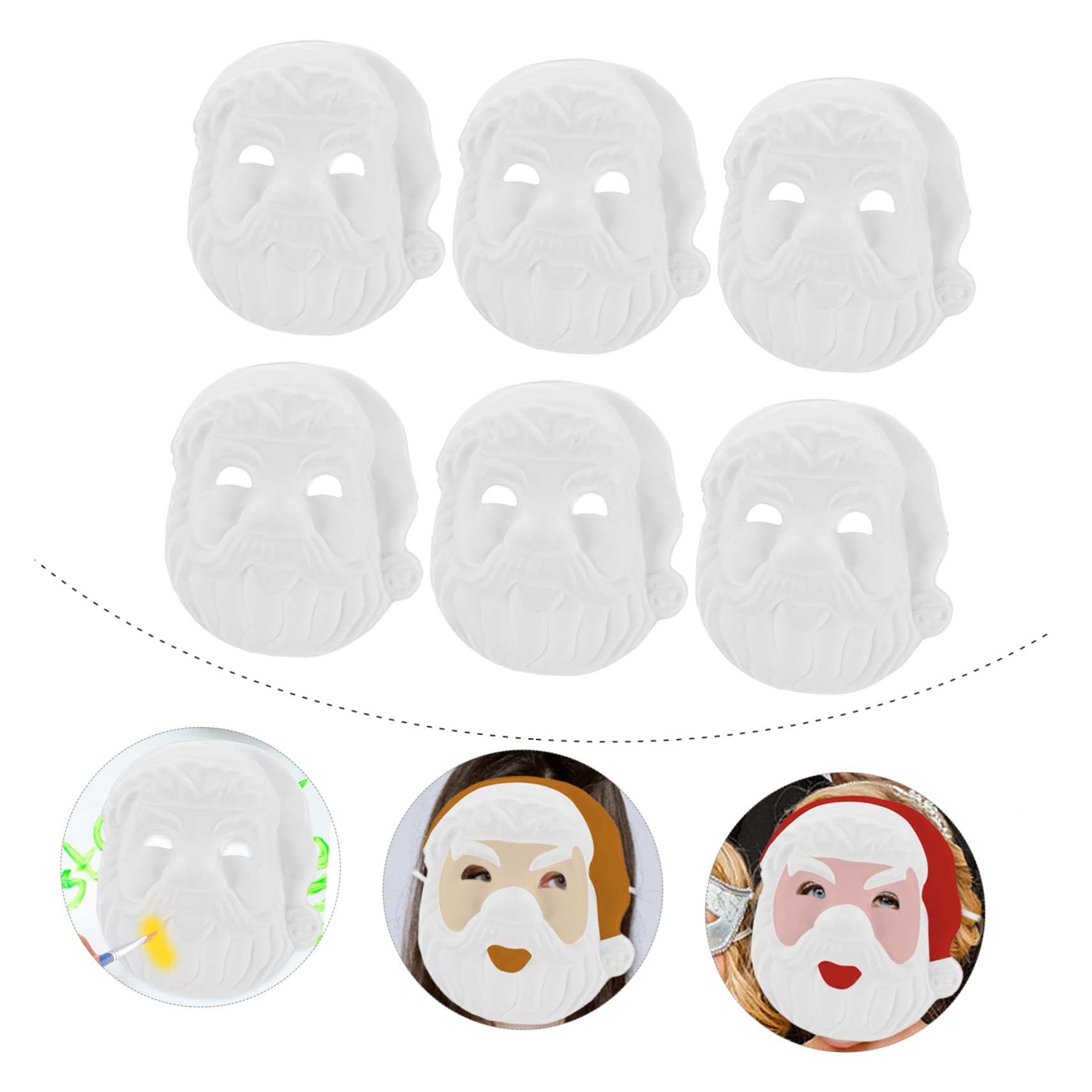 ibasenice 30pezzi Maschere Vuote Santa Claus Per Maschere Per e Cosplay Accessori Per e