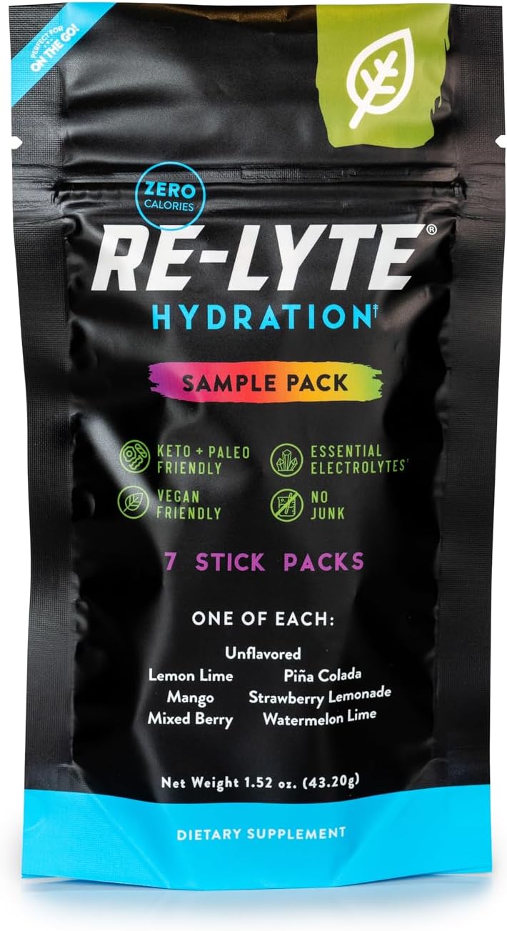 REDMOND Re-Lyte Hydration Electrolyte Powder Drink Mix Variety (7 Stick Packs)