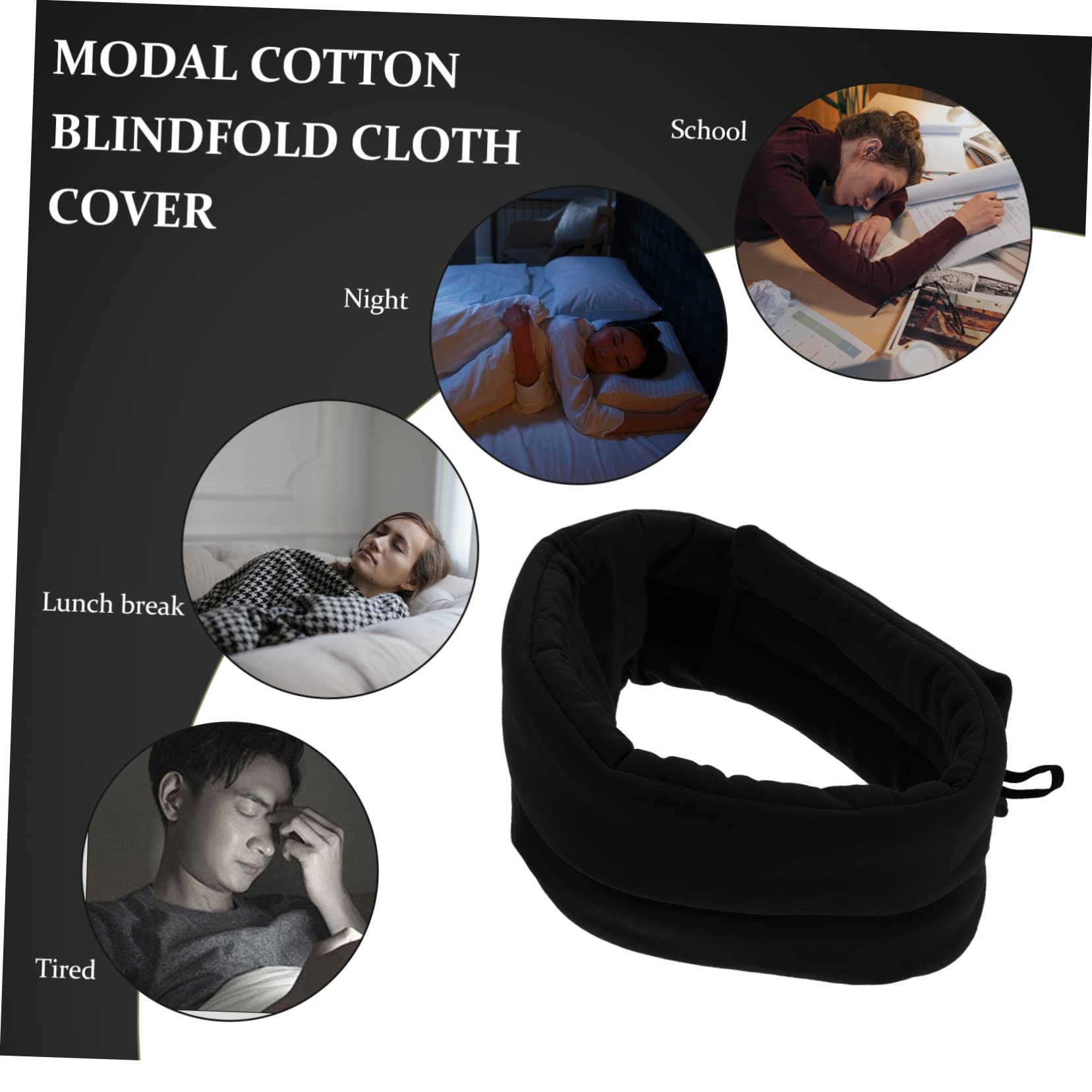 FOMIYES 4 Pièces Des Lunettes De Protection Voyage Masques Protège-yeux Patchs Oculaires Pour Oreiller De Secours Pour Les Yeux Le Fard à Paupières Multifonction Coton Modal