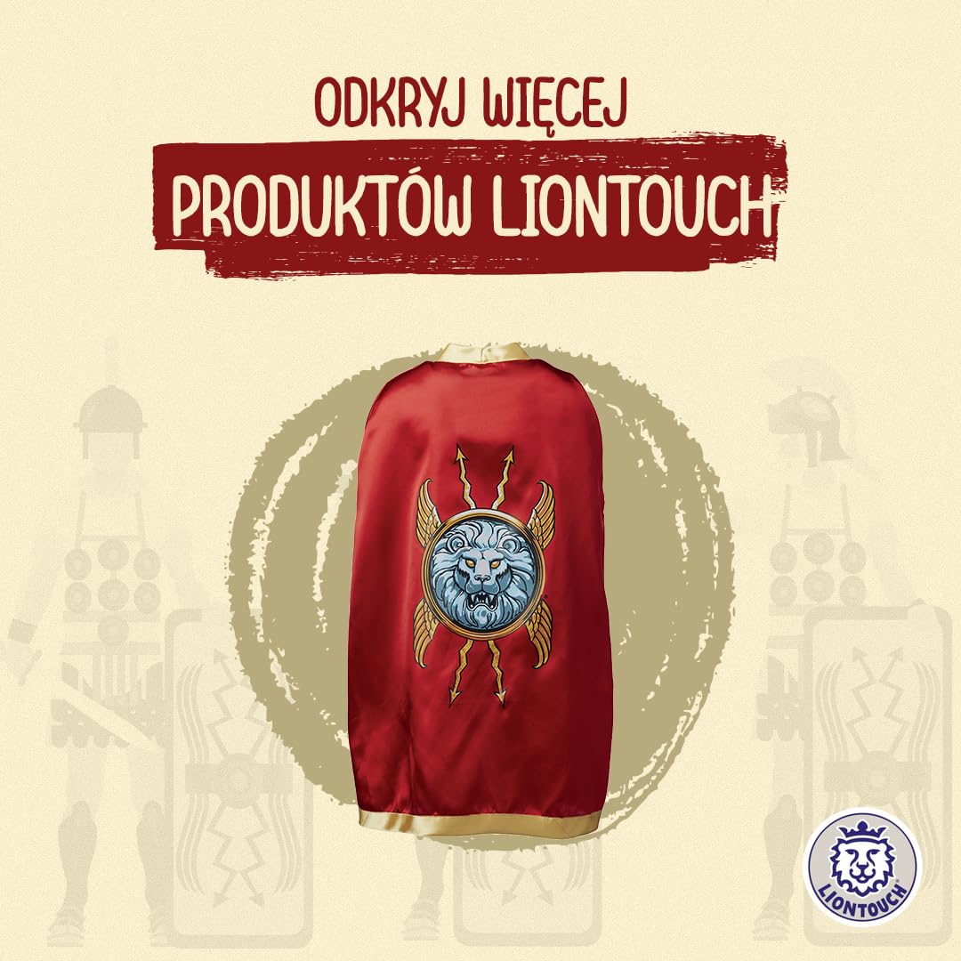 Liontouch Rzymski Miecz i Tarcza Legionisty | Historyczny Zestaw Zabawek do Gry Rolowej dla Dzieci Wcielających się w Żołnierza Starożytnego Rzymu | Bezpieczne Broń i Zbroja Bojowa do Przebierania się