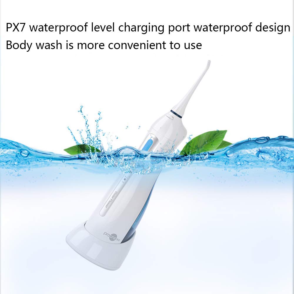 Portable professionnel sans fil dentaire IRRIGATOR oral avec réservoir 150ml et 2 jet conseils dents nettoyant pour bretelles, 3 modes de nettoyage, USB rechargeable, IPX7 imperméable à l'eau