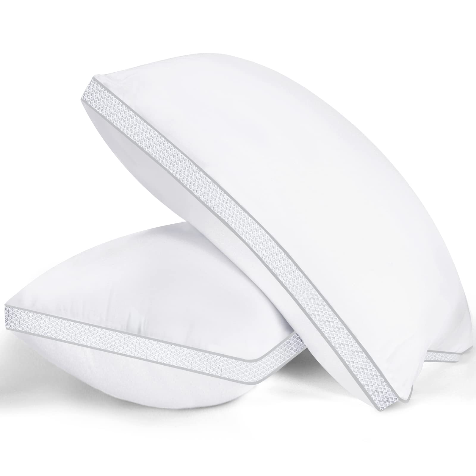 MZOIMZO Bed Pillows for Sleeping- Standard Size, Set of 2, Cooling Hotel Quality with Premium Soft Down Alternative Fill for Back, Stomach or Side Sleepers, Grey