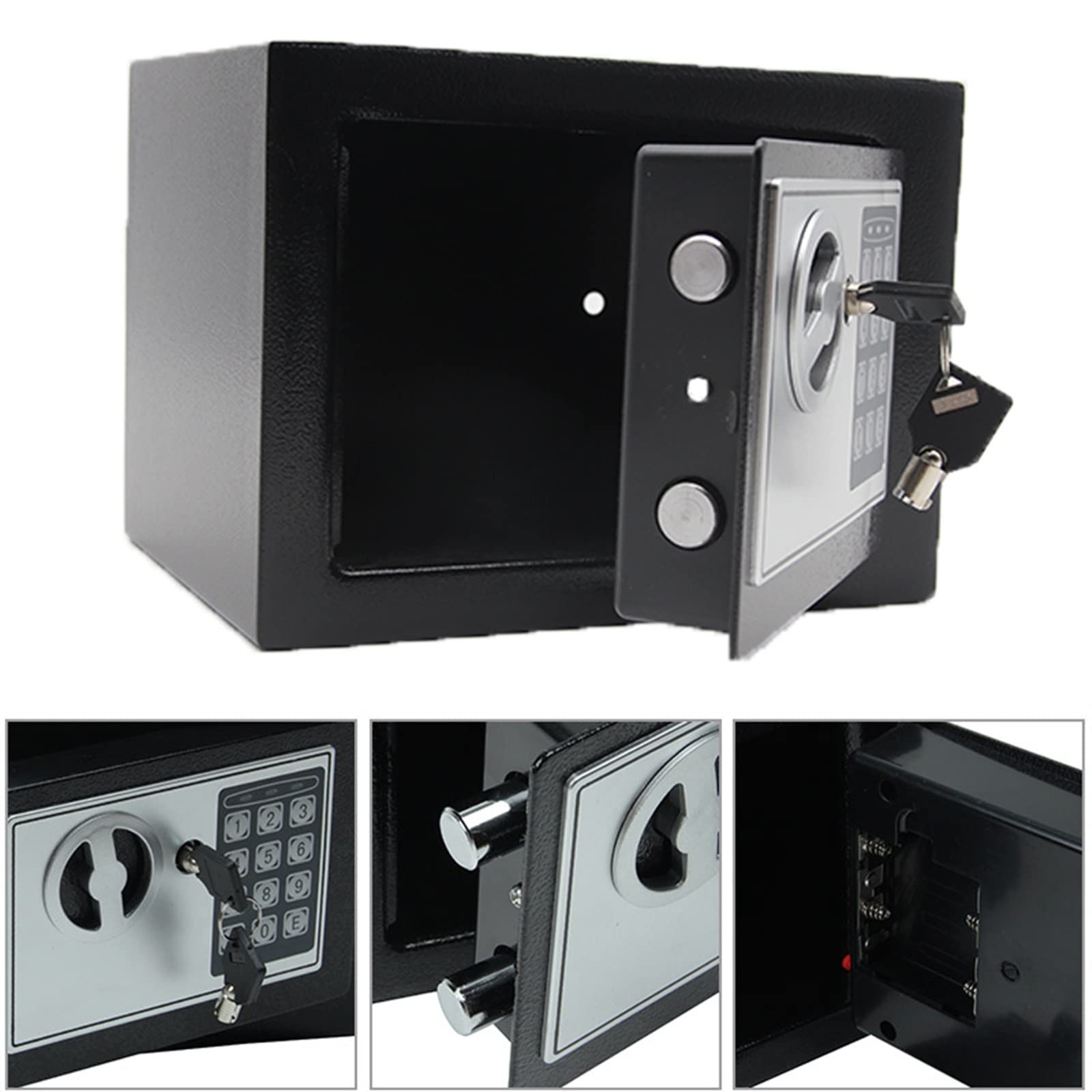 Cassaforte Digitale in Oro Casseforti in Acciaio Banca dei Soldi Piccola Password Domestica Chiave di Sicurezza Cassetta di Sicurezza Conserva Documenti di Gioielli in Contanti