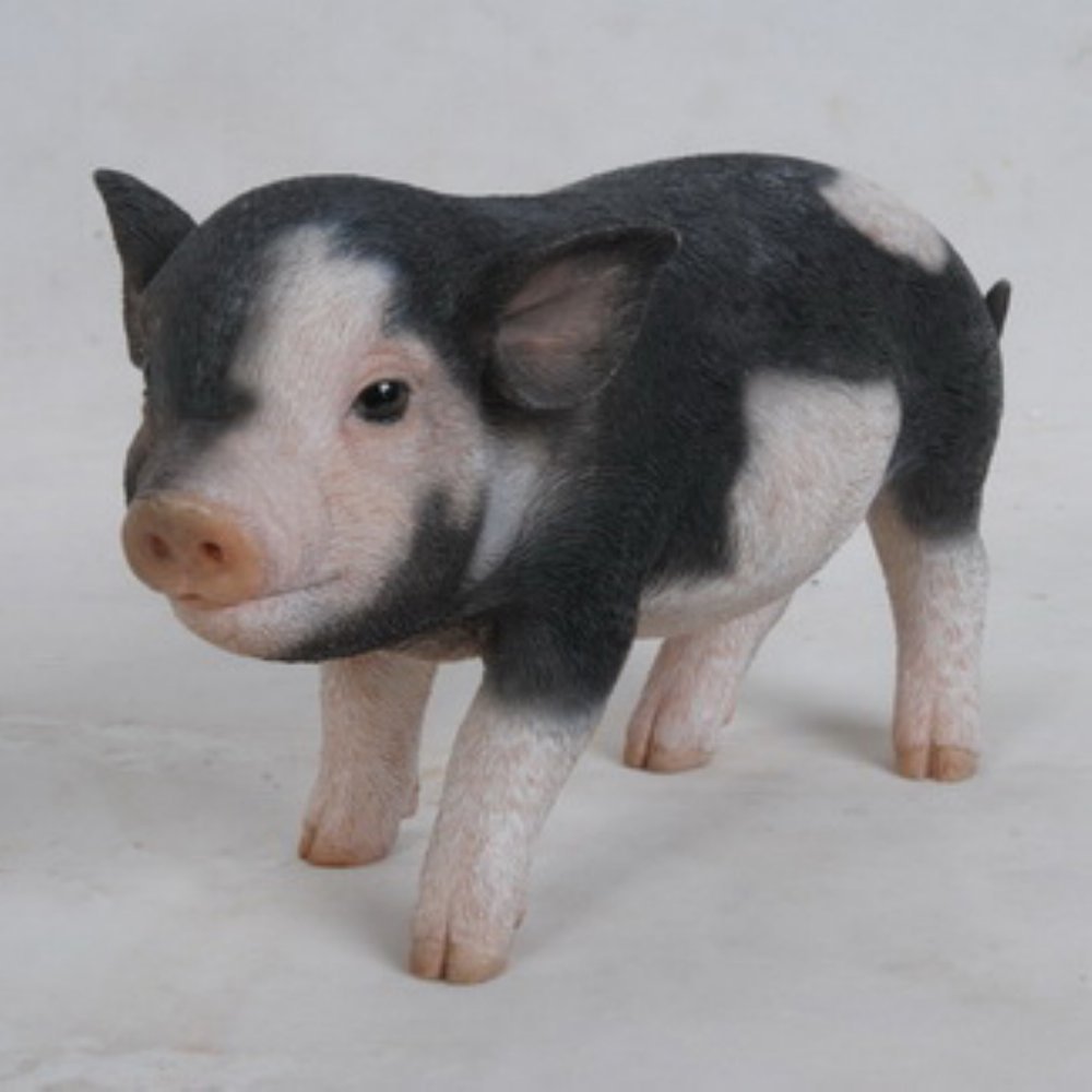 Hi-Line Gift Ltd Dark Brown Standing Baby Pig, 5"