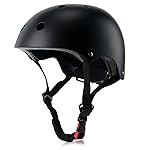Kids Bike Helmet, Adjustable and Multi-Sport, from Toddler to Youth, 3 Sizes (Black)