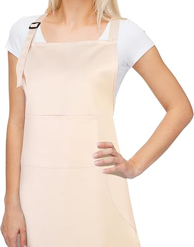 Miniatura 8 de Delantal de pintura para adultos, delantal de artista con 3 bolsillos, delantales impermeables para profesores de arte, estudiantes, pintor, regalo