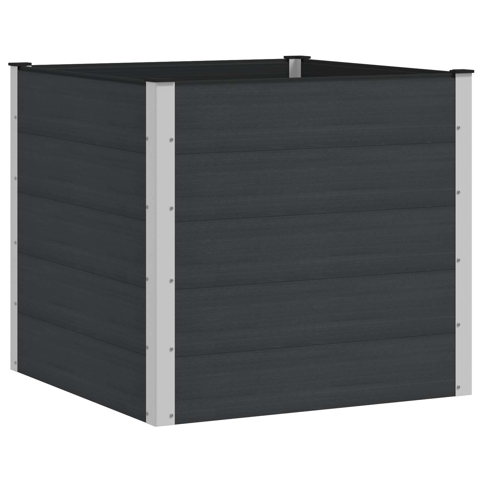 vidaXL Podniesiona rabata ogrodowa Czarny 100 x 100 x 91 cm
