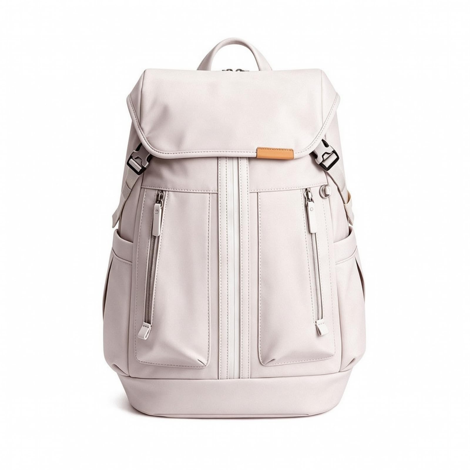 Zaino Porta Pc Organizzato Zaino con Tasche Laterali Multifunzionale Zainetto per Pendolari, Studenti, Lavoro, Università, Array, Bianco, 16 Pollici