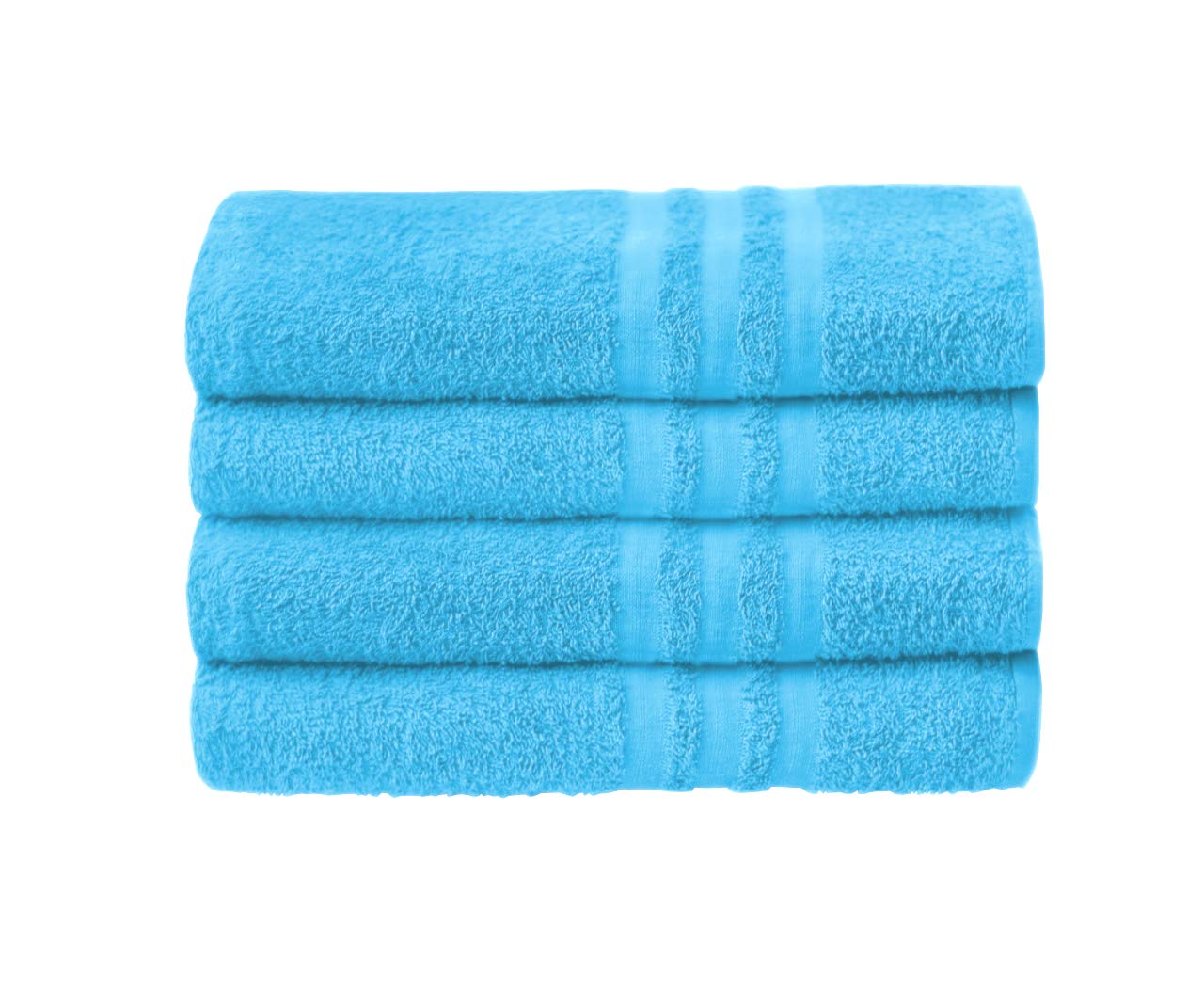 A & B TRADERSPack of 2 or 4 Big Large Jumbo Bath Sheets Towels Soft Cotton Prime Egyptian Bale Sets (Sky Blue, 4)
