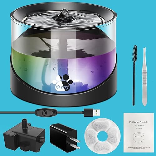 Miniatura 7 de Kastty Fuente de agua para gatos fuente de agua súper silenciosa para gatos en el interior fuente de agua para mascotas para gatitos agua para gatos