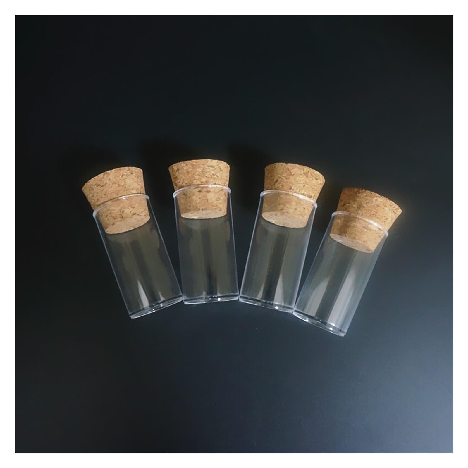 20 Sztuk 30 Sztuk 50 Sztuk 100 Sztuk 24x45mm Płaskie Dno Herbaty Plastikowa Probówka Kultura Probówka Z Korkami(100pcs)
