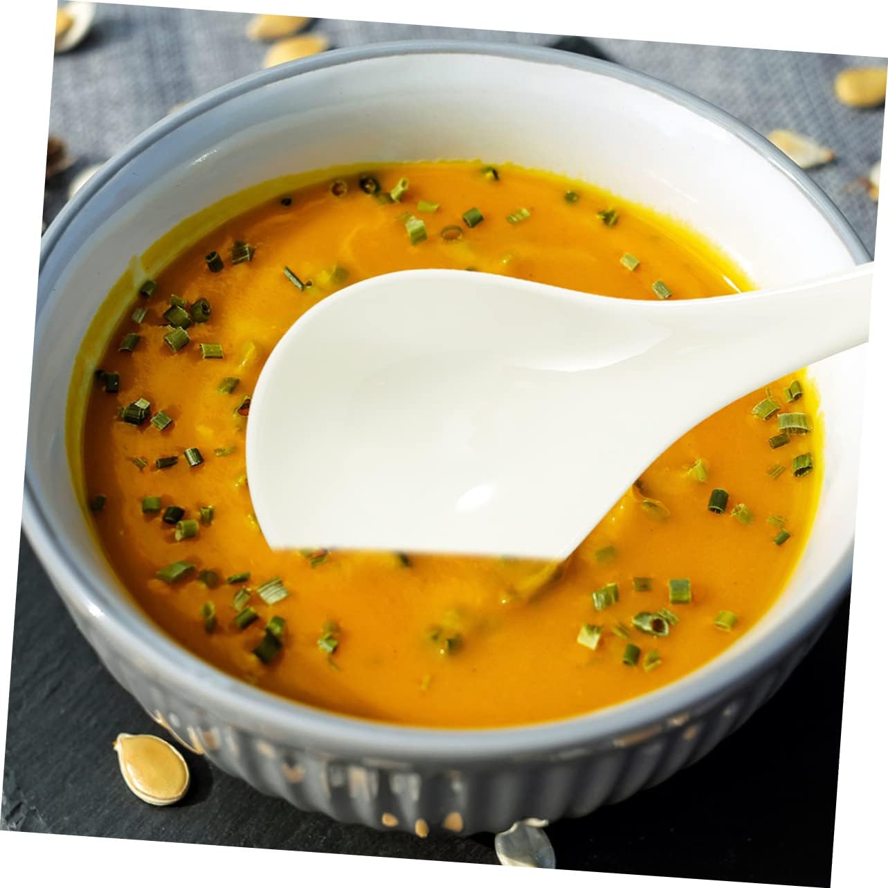 Large Ceramic Soup Spoon for Home Restaurant Use Versatile Tableware Spoon for Soup Rice and Porridge Easy to Clean Elegant Design White Ceramic Serving