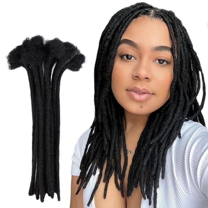 Buy 10 Inch Dreadlock Extensions Permanent Loc Extensions Human Hair 0.