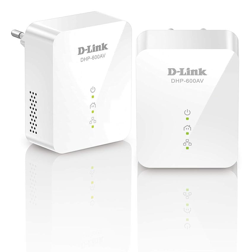 Immagine del prodotto D-Link DHP-601AV (2x DHP-600AV) Starter Kit di 2 Adattatori Powerline, Porta Gigabit, AV2 1000, Velocità fino a 1000 Mbps, per Streaming HD e Gioco Online, Bianco
