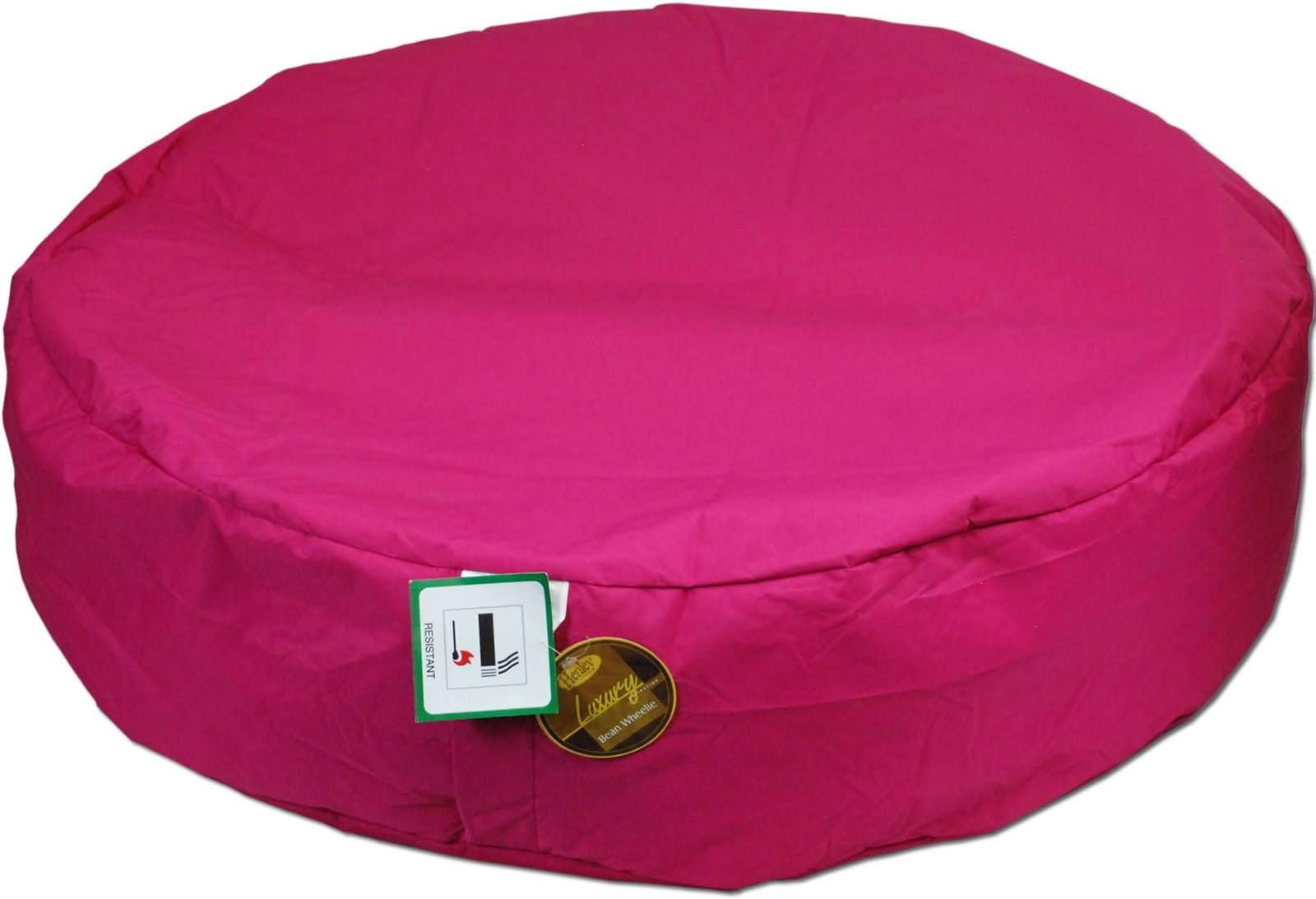 Round Circle Garden Waterproof Bean Bag Slab Beanbag Outdoor Indoor Cushion Seat ( Pink, 25cm x 100cm )