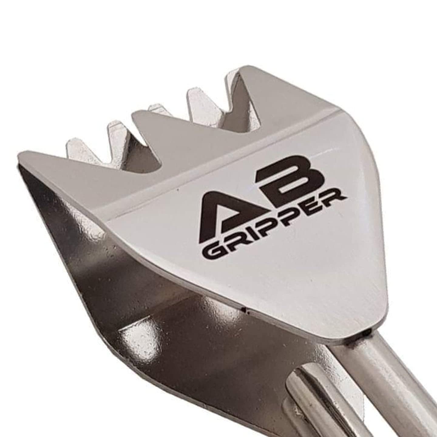 Pinces longues pour barbecue taille XL AB GRIPPER avec système de charnière innovant, très résistante et précise, fabriquées en acier inoxydable de qualité, longueur de 46 cm