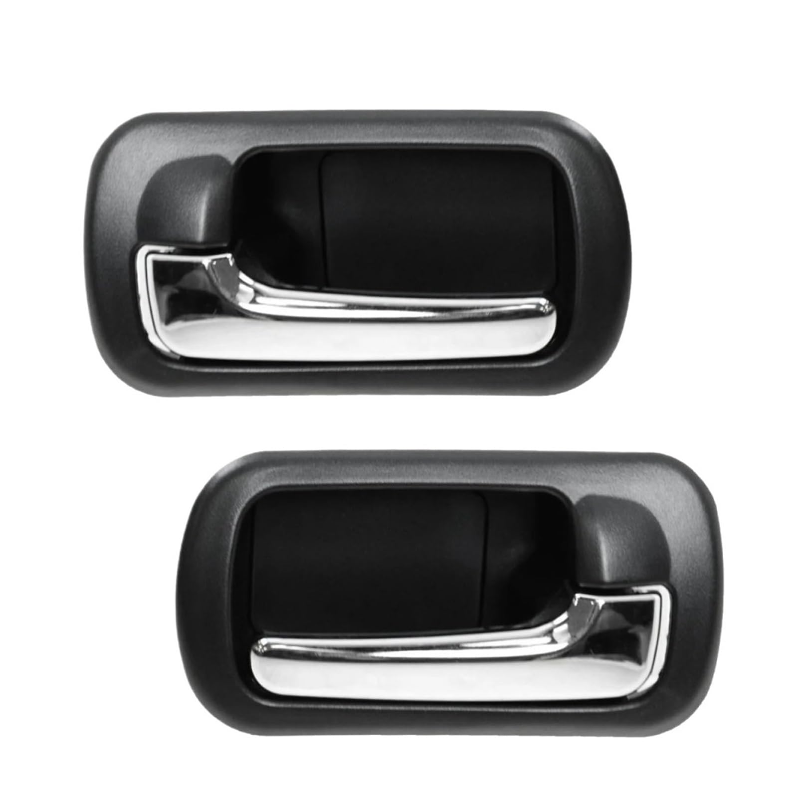 Ouokchm Car Interior Door Handle for Civic for Sedan 2001-2005 2PCS Front Rear Car Interior Inside Door Handle Black Chrome(Rear Left and Right)