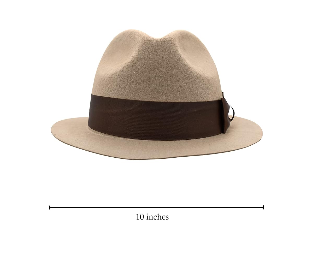 Nicky Bigs Novelties Adult Mens Tan Fedora Hat - Inspector