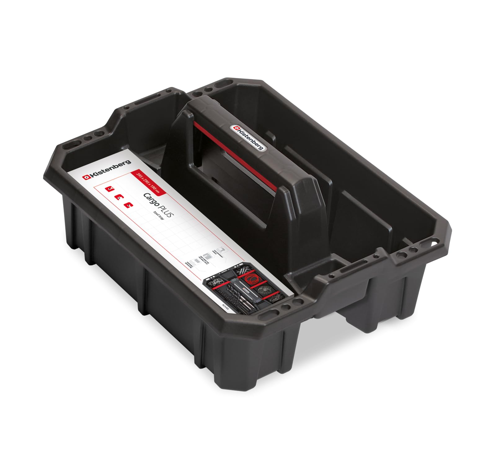 Stolmet Tool Storage Tote Tray Heavy Duty Caddy Holdall Deep Compartment Kilka Models Tool Tray Black (Model 5) — image 1