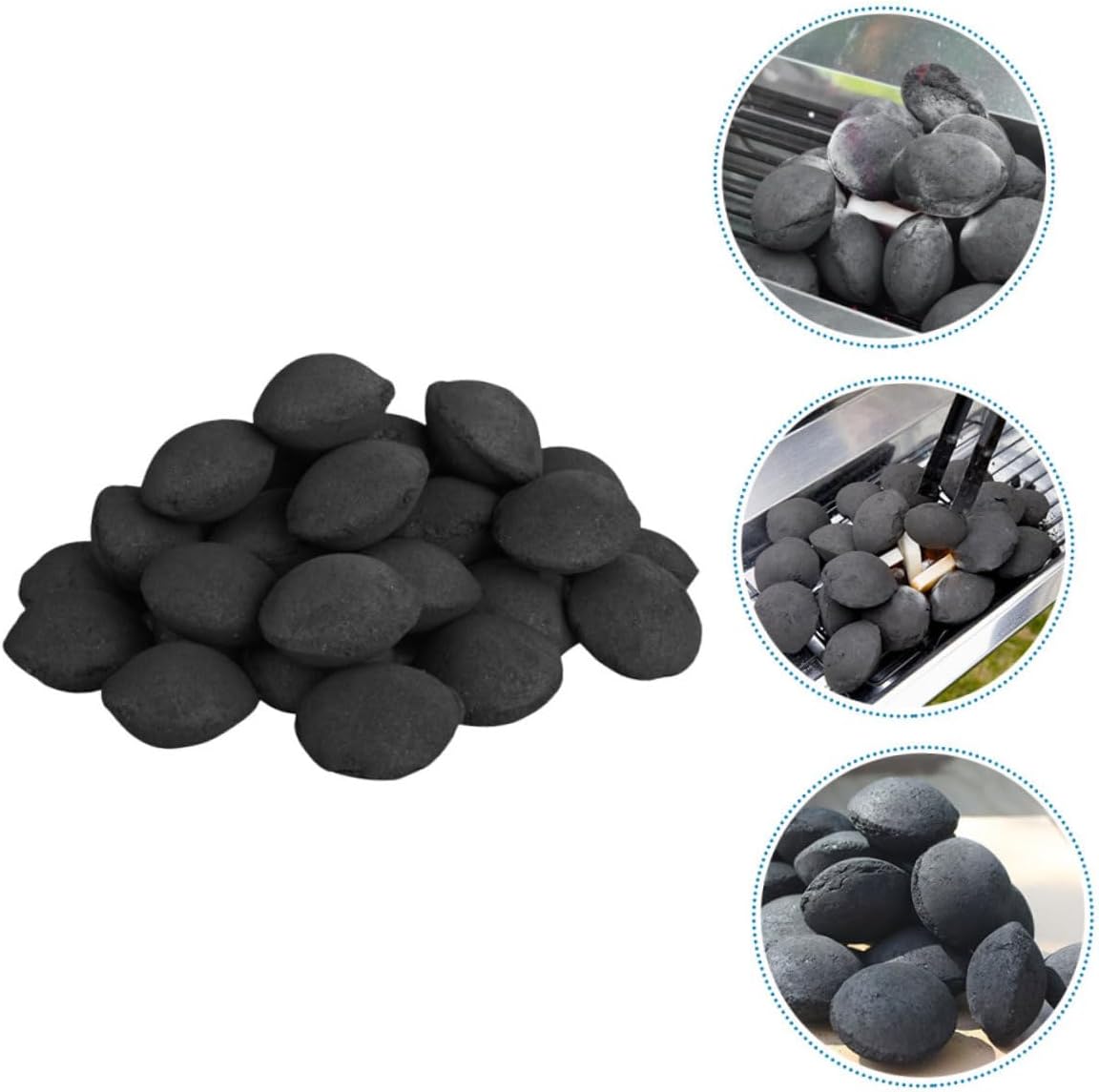 POPETPOP 1Pack Natural Charcoal for Outdoor Cooking Durable Kitchen Charcoal for BBQ and Fireplace Easy to Use Fire Starter for Camping Hiking and Family Gatherings