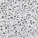 1000 Pieces White Round Acrylic Alphabet Letter"A-Z" Beads for Jewelry Making, Bracelets, Necklaces, Keychains and Kids Jewelry (4x7mm), with 1 Roll Elastic Crystal String Cord